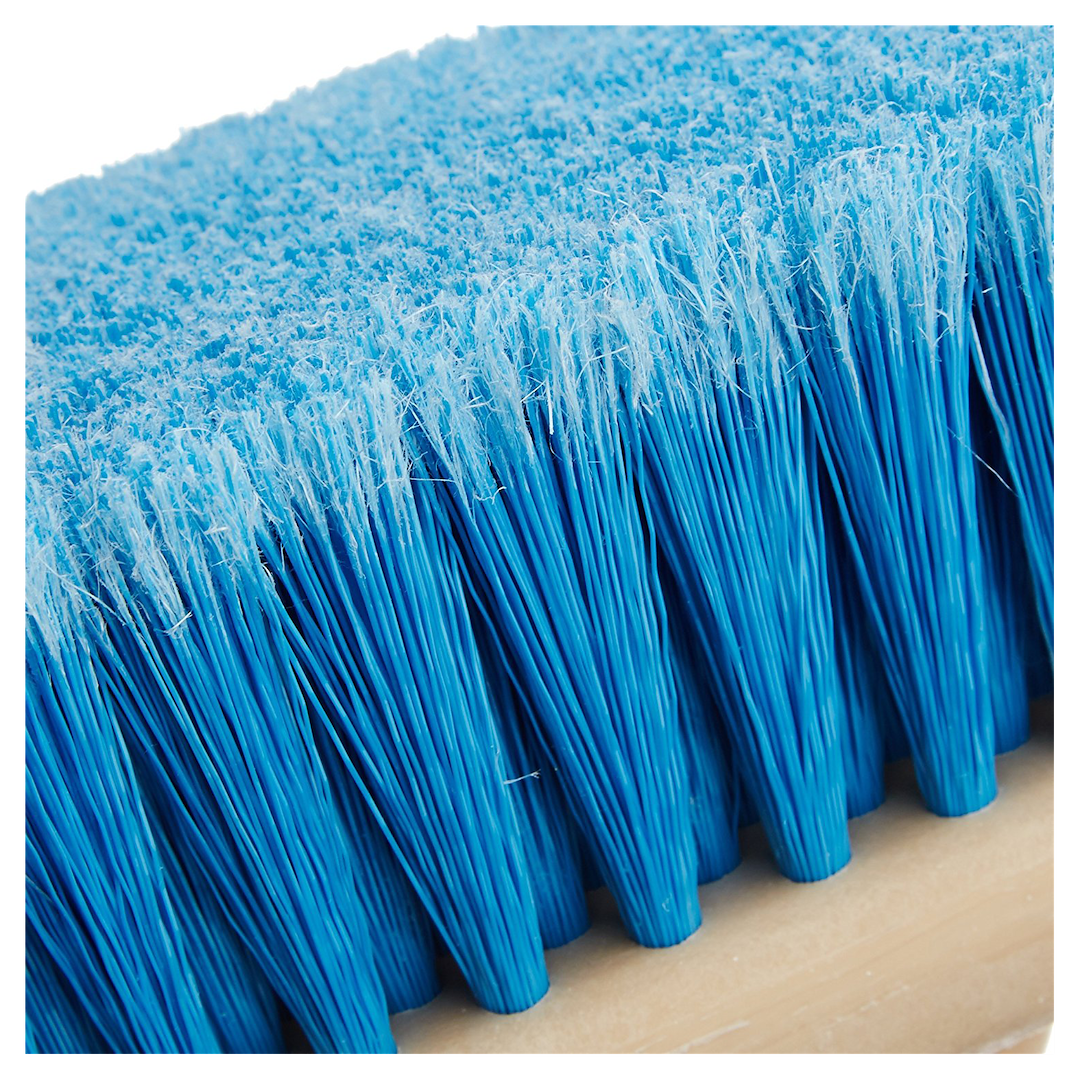 Star brite Car Wash Brush, 10 Inch Rectangular Head, Without Garden Hose Connection, Blue Polymer Medium Bristle, Without Soap Dispenser – 040015