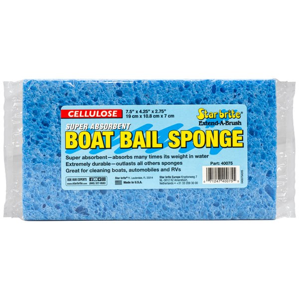 Star brite Car Wash Sponge, Used for All Washing Tasks, 7-1/2 Inch Length X 4-1/4 Inch Width X 2-3/4 Inch Height, Cellulose, Single – 040075