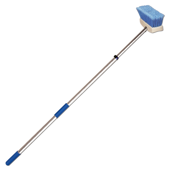 Star brite Car Wash Brush, 8 Inch Rectangular Head, 3 Feet to 6 Feet Adjustable Telescoping Aluminum Handle, Without Hose Connection – 040092
