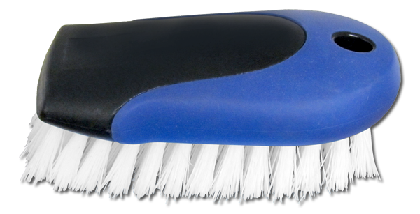 Star brite Car Wash Brush, Utility Hand Brush, Rectangular Brush Head, White Plastic Bristle with Blue/ Black Grip, With Us Label – 040117