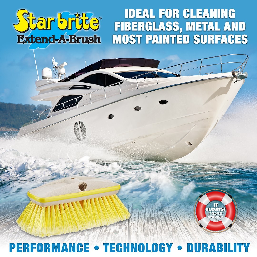 Star brite Car Wash Brush, Rectangular Brush Head, 8 Inch Length, Head Attachment Only, Without Hose Connection, Yellow Soft Bristle – 040161