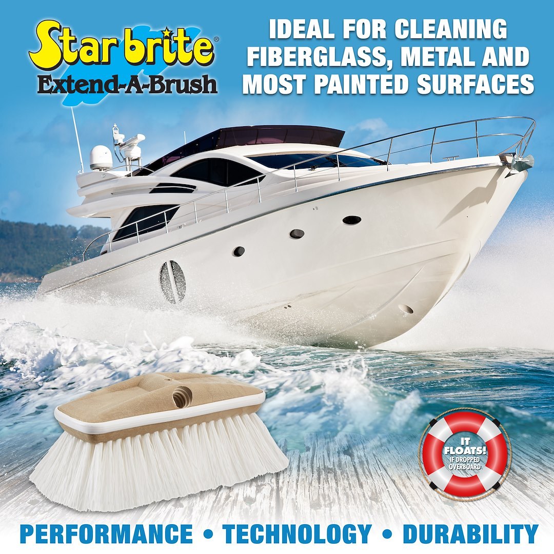 Star brite Car Wash Brush, Rectangular Brush Head, 8 Inch Length, Head Attachment Only, Without Hose Connection – 040163