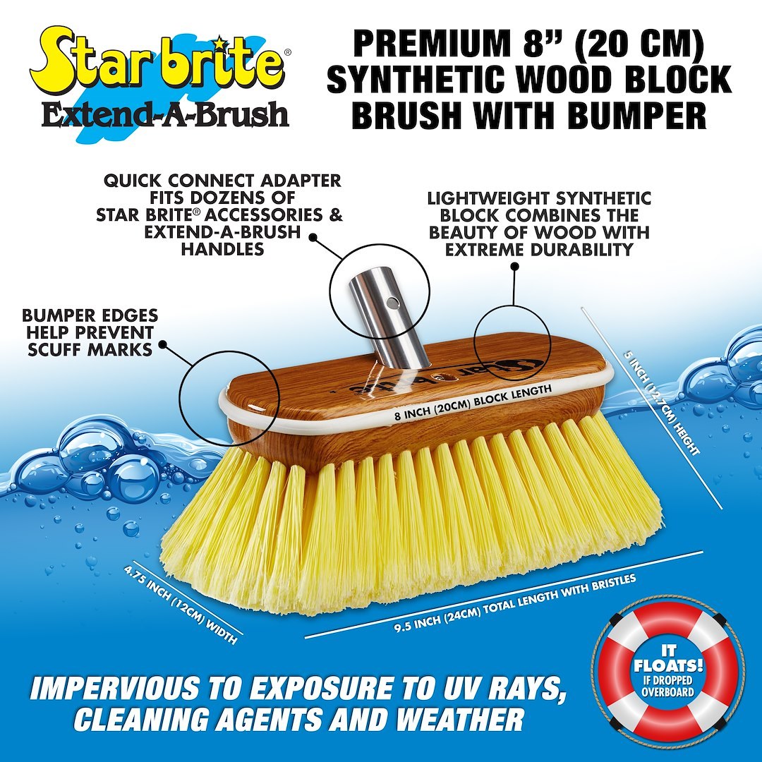Star brite Car Wash Brush, Rectangular Brush Head, Head Attachment Only, Without Hose Connection – 040170