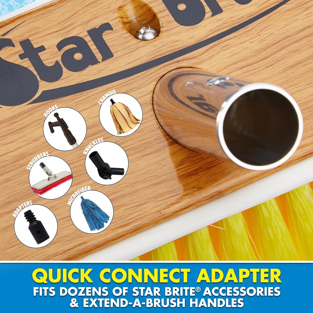 Star brite Car Wash Brush, Rectangular Brush Head, Head Attachment Only, Without Hose Connection – 040170