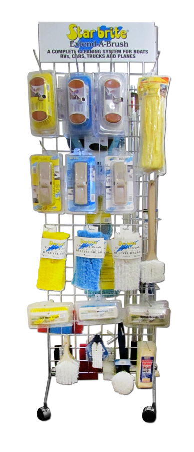 Star brite Point of Purchase Display, Pole/ Brush/ Accessories Display, With Rack and Header Card, With Us Label – 040808
