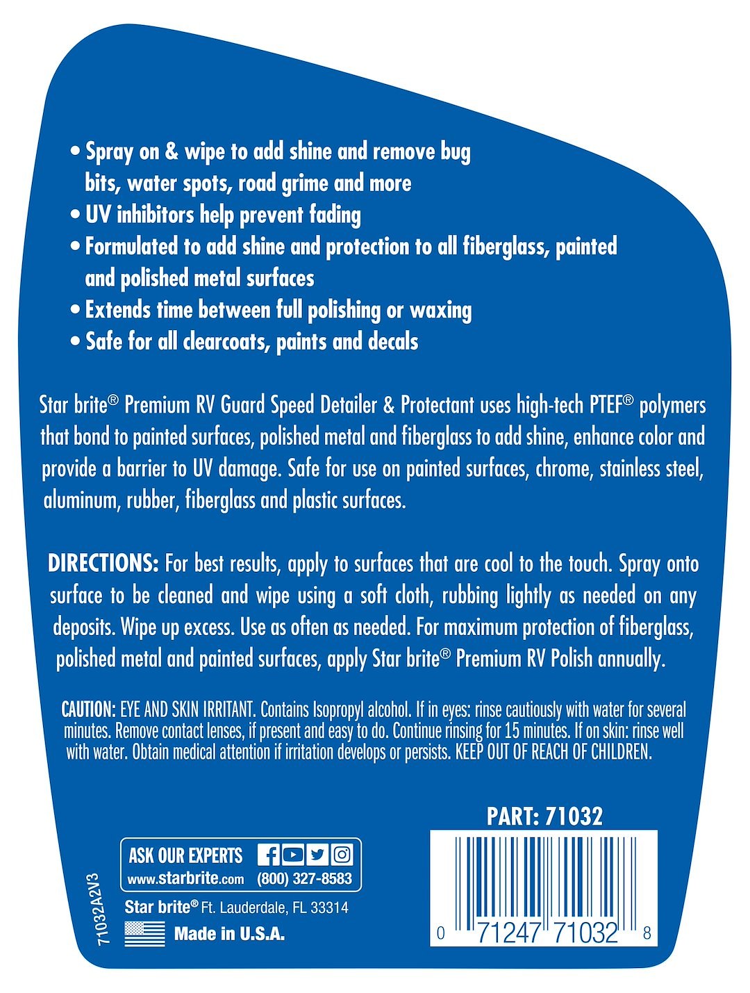 Star brite Water Spot Remover, Used to Remove Water Spots/ Road Grime, 32 Ounce Trigger Spray, Single, With Us Label – 071032