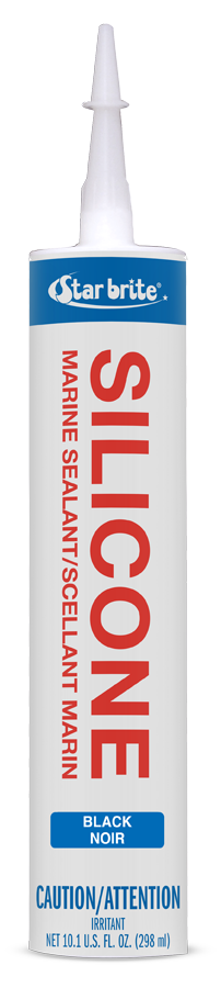 Star brite Caulk Sealant, Use to Bond Fiberglass/ Plastic/ Wood/ Glass/ Metal, Silicone Sealant, Black, 10.3 Ounce Tube – 082123
