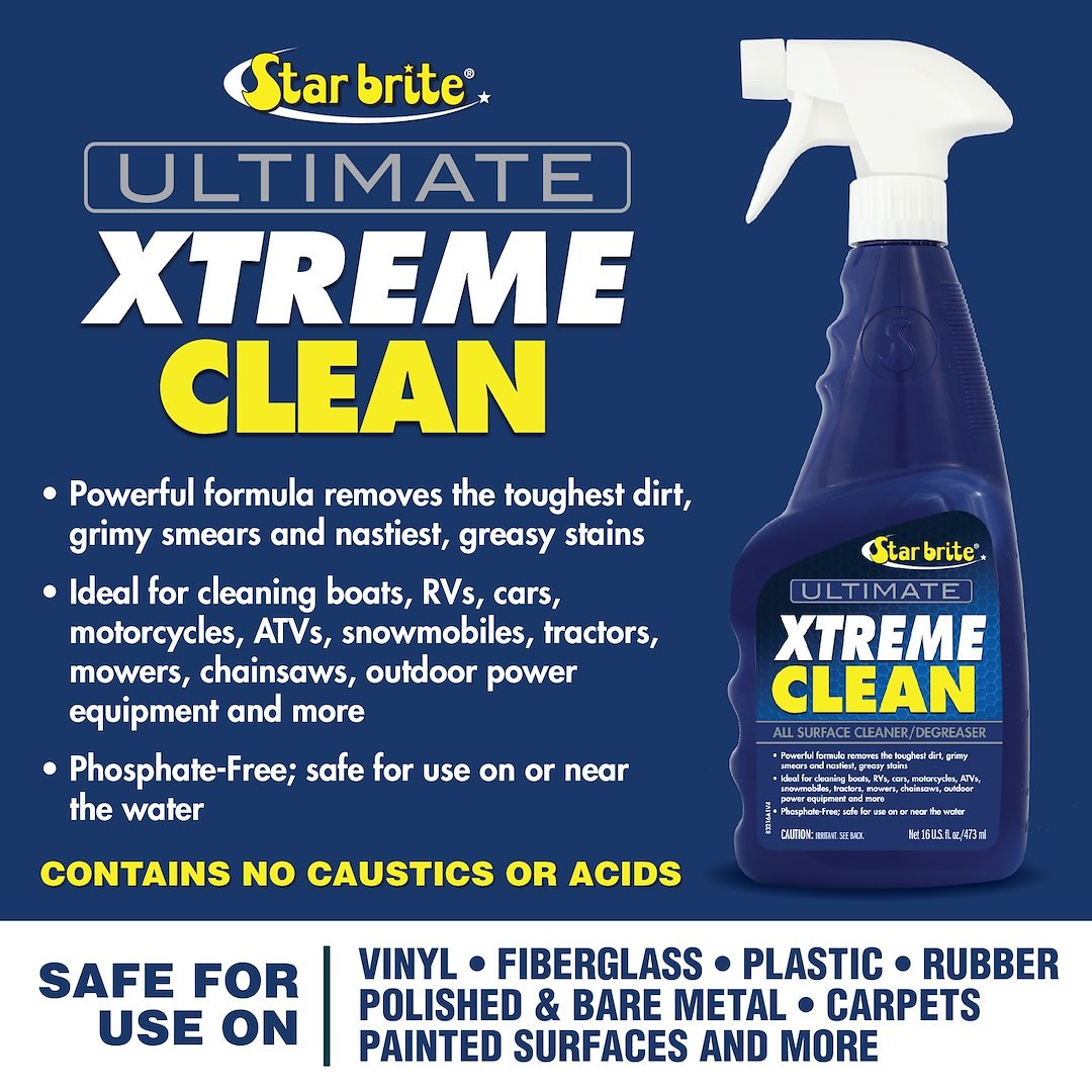 Star brite Multi Purpose Cleaner, Ultimate Xtreme Clean, Used for Vinyl/ Plastic/ Metal/ Inflatable Boats/ Fiberglass – 083222PC