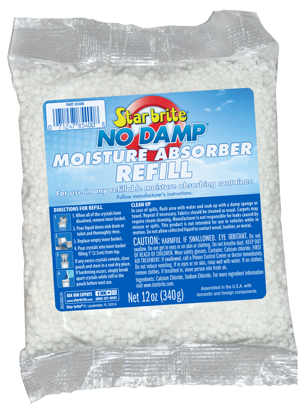 Star brite Dehumidifier, No Damp ®, Granules IN Bag, 12 Ounce Refill Pack, With Canadian Label – 085400C
