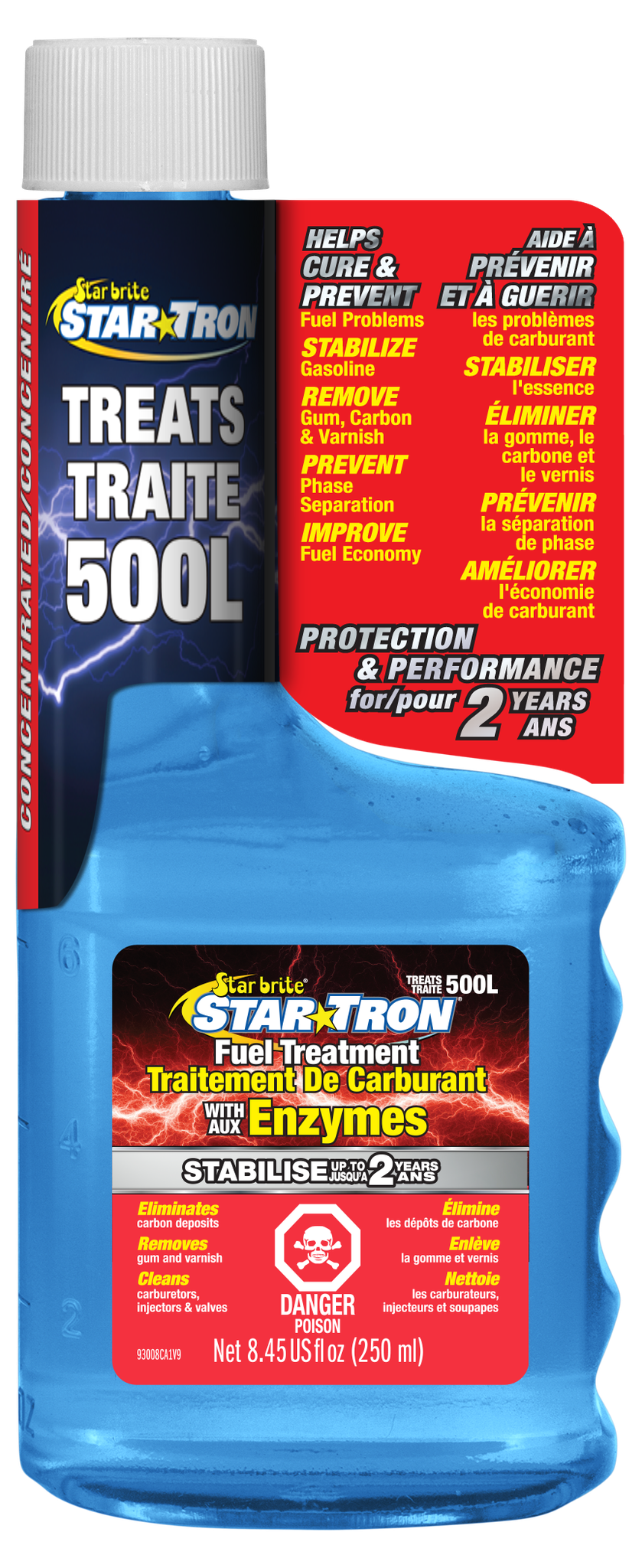 Star brite Ethanol Fuel Treatment, Star Tron ®, Used to Eliminates and Prevents Ethanol Fuel Problems, 8 Ounce Bottle, With Canadian Label – 093008C