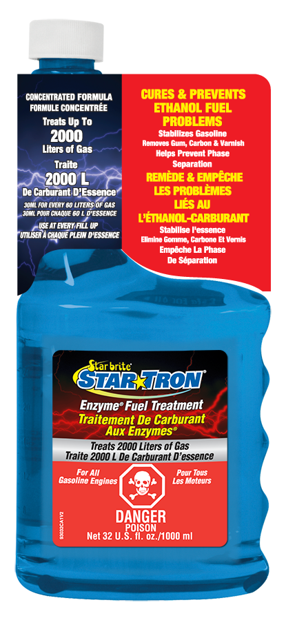 Star brite Fuel Additive, Star Tron®, Ethanol Fuel Treatment, For Gasoline, Treats Up to 512 Gallons, 32 Ounce Bottle, Single – 093032C