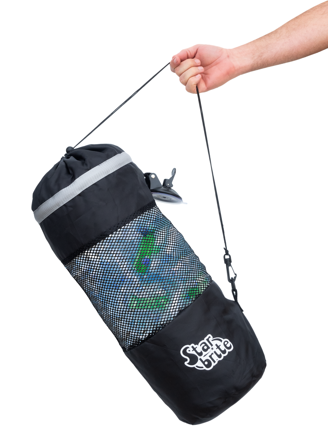 Star brite Trash Bag, Stow & Go ™, Locking Suction Cup Mount, Portable/ Reusable/ Washable, 5 Gallon Capacity, Mesh – 52074
