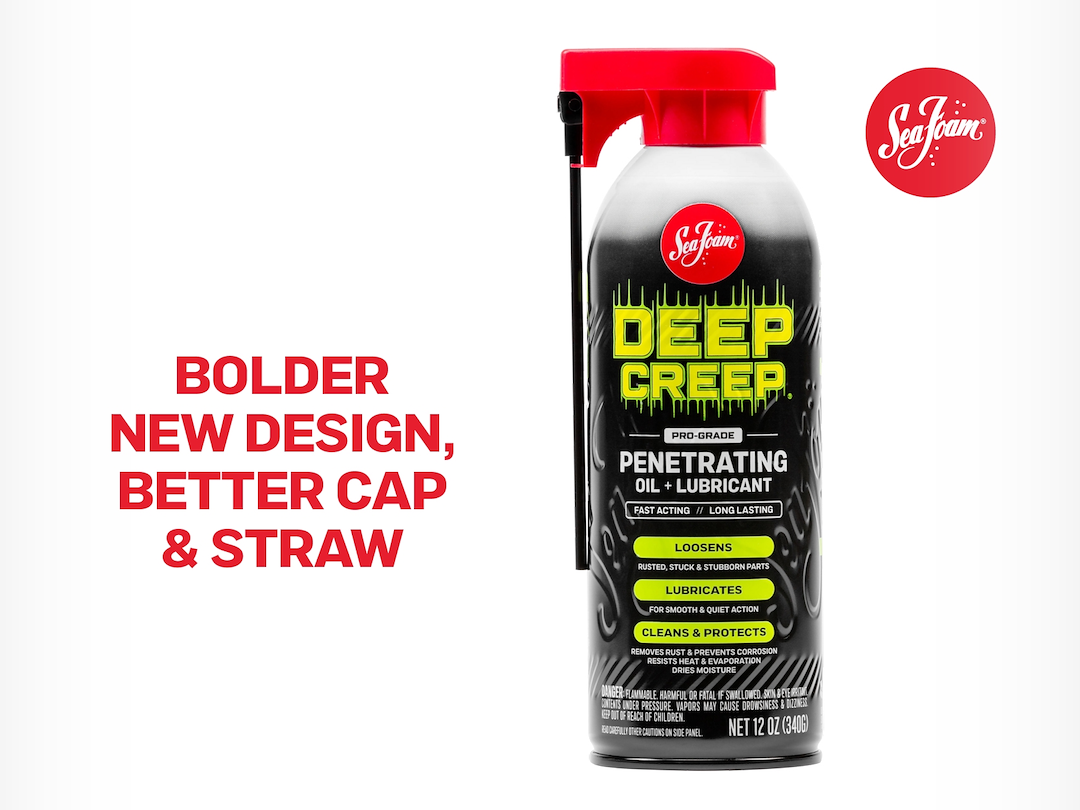 Seafoam Penetrating Oil, Deep Creep®, Use to Penetrate Rusted Parts/ Cleans Gum/ Varnish and Road Tar/ Disperses Moisture, 12 Ounce Aerosol Can – DC14