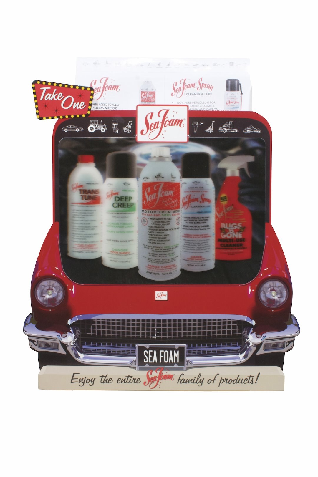 Seafoam Point of Purchase Display, Engine Fluids Display, Cardboard Standee Display, 3D Display – SD5