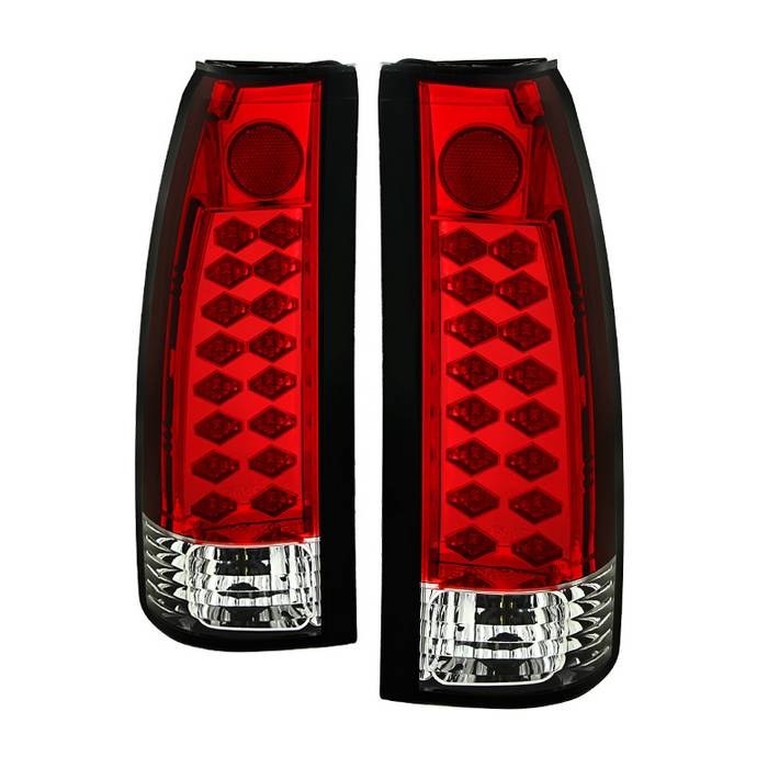 Spyder Auto Tail Light Assembly, LED, Red/ Clear Lens, Chrome Plated Housing, Uses OE Reverse Bulb – 5001375