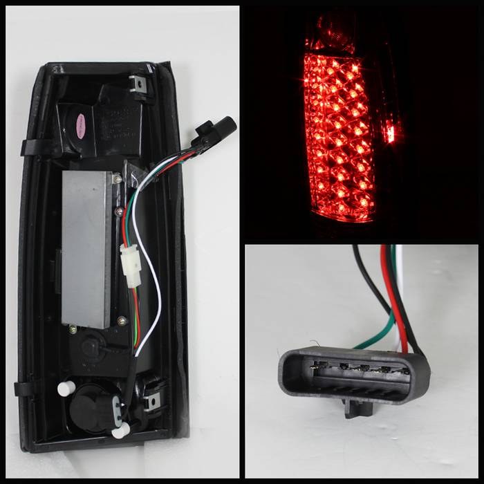 Spyder Auto Tail Light Assembly, LED, Red/ Clear Lens, Chrome Plated Housing, Uses OE Reverse Bulb – 5001375
