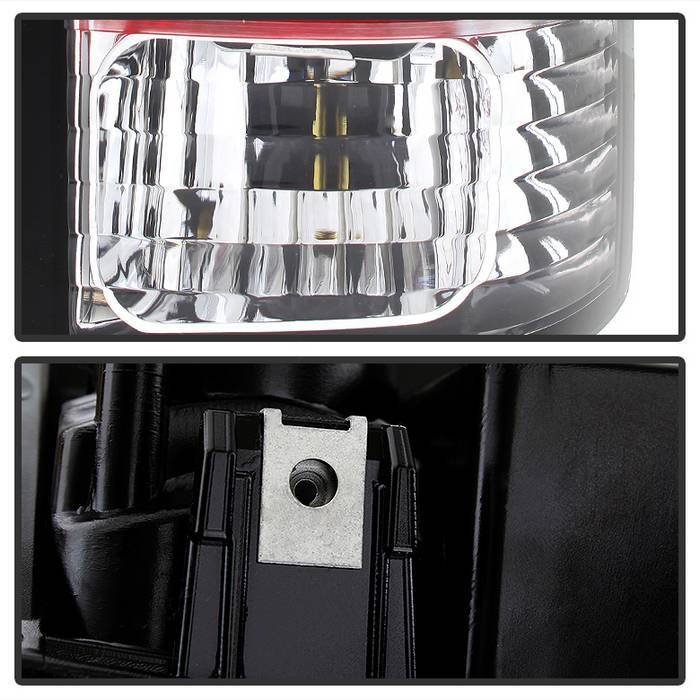 Spyder Auto Tail Light Assembly, LED, Red/ Clear Lens, Chrome Plated Housing, Uses OE Reverse Bulb – 5001375