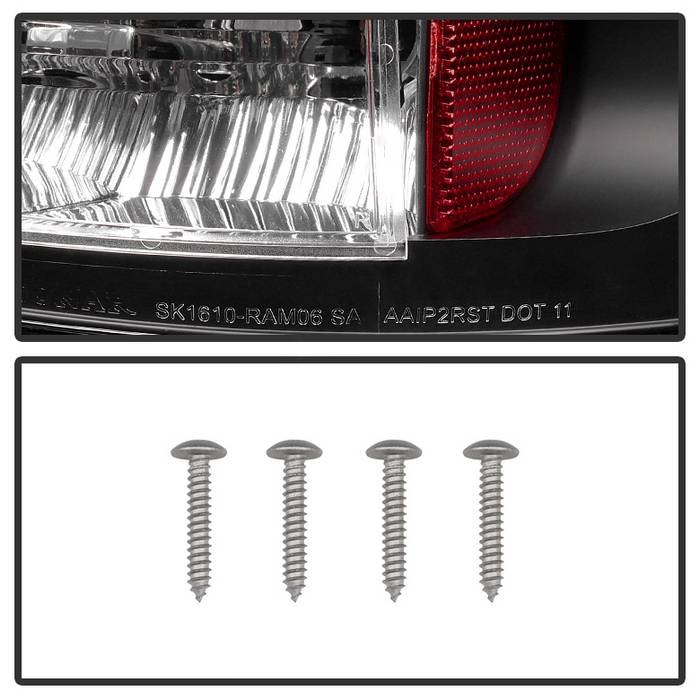 Spyder Auto Tail Light Assembly, LED, Clear Lens, Black Housing, Uses OE Reverse Bulb – 5002556