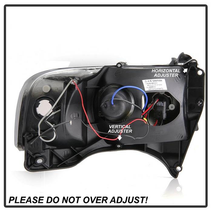 Spyder Auto Headlight Assembly, Signature Series, Projector Beam with LED Halo, 9005 Halogen High Beam/ H1 Halogen Low Beam Clear Bulb – 5010087