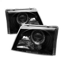 Spyder Auto Headlight Assembly, Signature Series, Projector Beam with LED Halo, 9005 Halogen High Beam/ H1 Halogen Low Beam Clear Bulb – 5010520