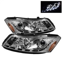 Spyder Auto Headlight Assembly, Signature Series, Projector Beam with LED Halo and Daytime Running Light – 5010674