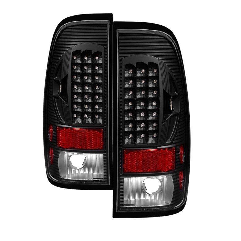 Spyder Auto Tail Light Assembly, LED, Clear Lens, Black Housing, Clear Bulb, Set of 2 – 5012937