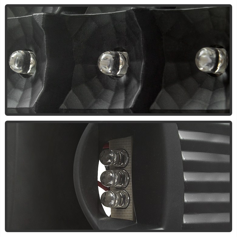 Spyder Auto Tail Light Assembly, LED, Clear Lens, Black Housing, Clear Bulb, Set of 2 – 5012937