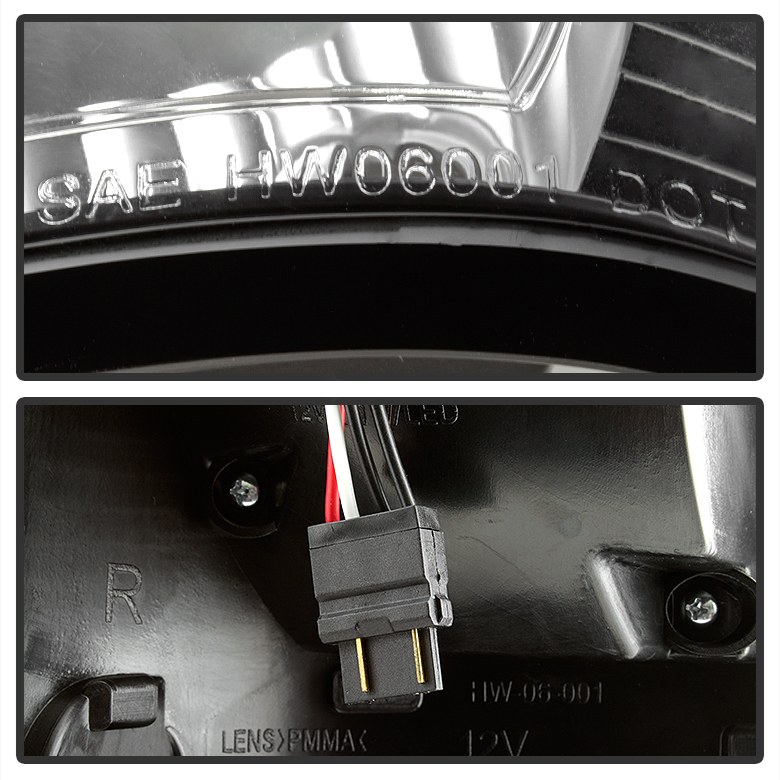 Spyder Auto Tail Light Assembly, LED, Clear Lens, Black Housing, Clear Bulb, Set of 2 – 5012937