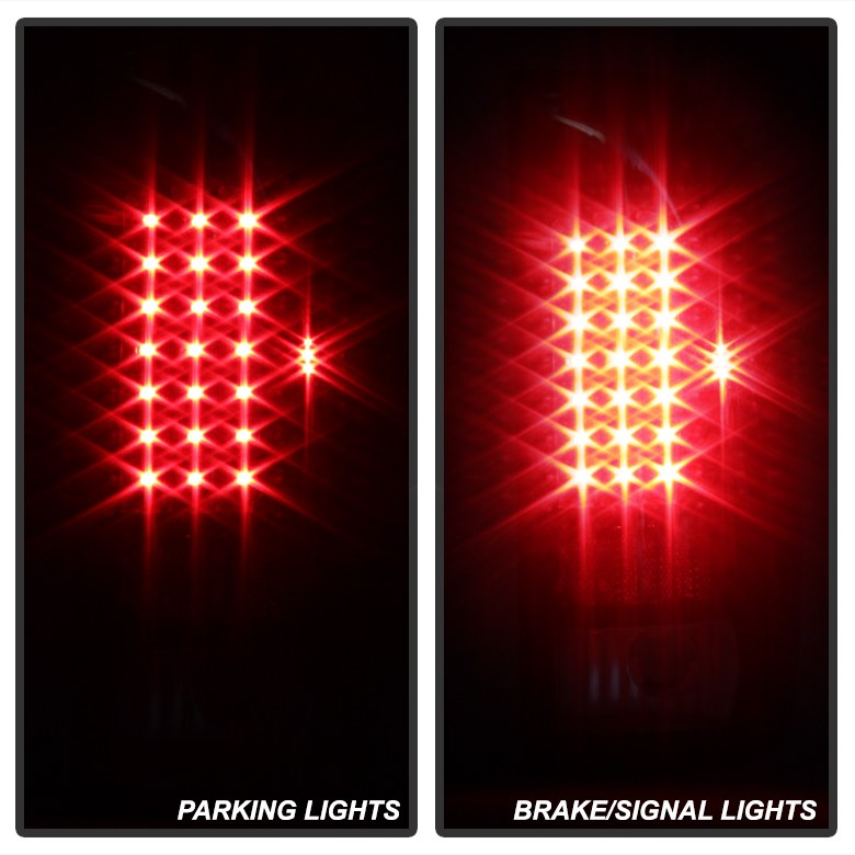 Spyder Auto Tail Light Assembly, LED, Clear Lens, Black Housing, Clear Bulb, Set of 2 – 5012937