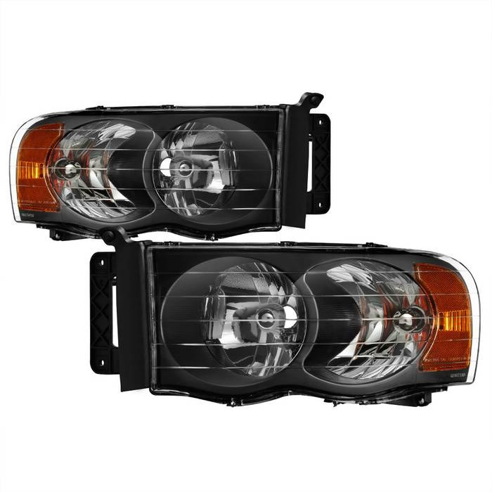 Spyder Auto Headlight Assembly, Bulb Not Included, Standard Beam, Crystal Clear Lens with Amber Reflector, Black Housing, Uses Stock Bulb – 5014313
