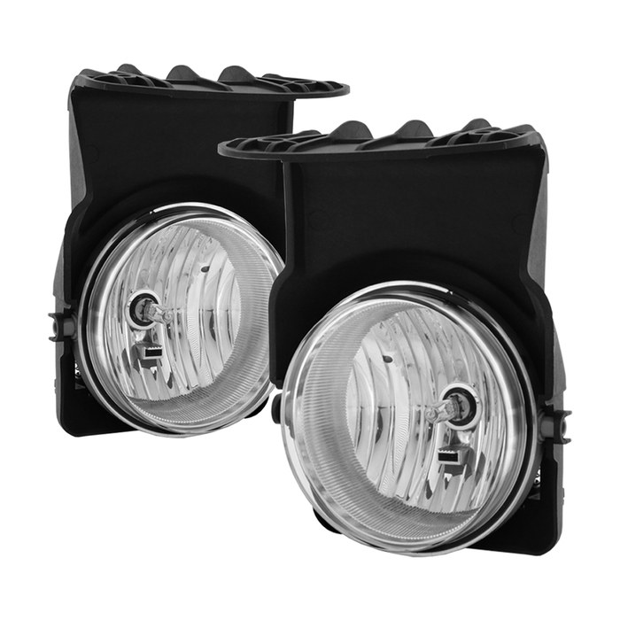 Spyder Auto Driving/ Fog Light, Halogen Bulb, OE Size/ Shape, Clear Lens, Black Plastic Housing, Direct Bolt on Replacement Mount – 5020857