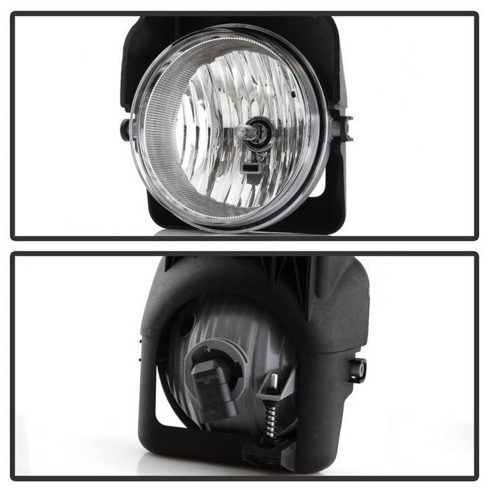 Spyder Auto Driving/ Fog Light, Halogen Bulb, OE Size/ Shape, Clear Lens, Black Plastic Housing, Direct Bolt on Replacement Mount – 5020857