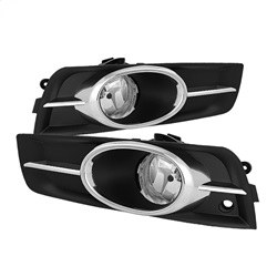 Spyder Auto Driving/ Fog Light, Halogen Bulb, OE Size/ Shape, Clear Lens, Black Plastic Housing, Direct Bolt on Replacement Mount – 5069412