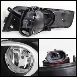 Spyder Auto Driving/ Fog Light, Halogen Bulb, OE Size/ Shape, Clear Lens, Black Plastic Housing, Direct Bolt on Replacement Mount – 5069412