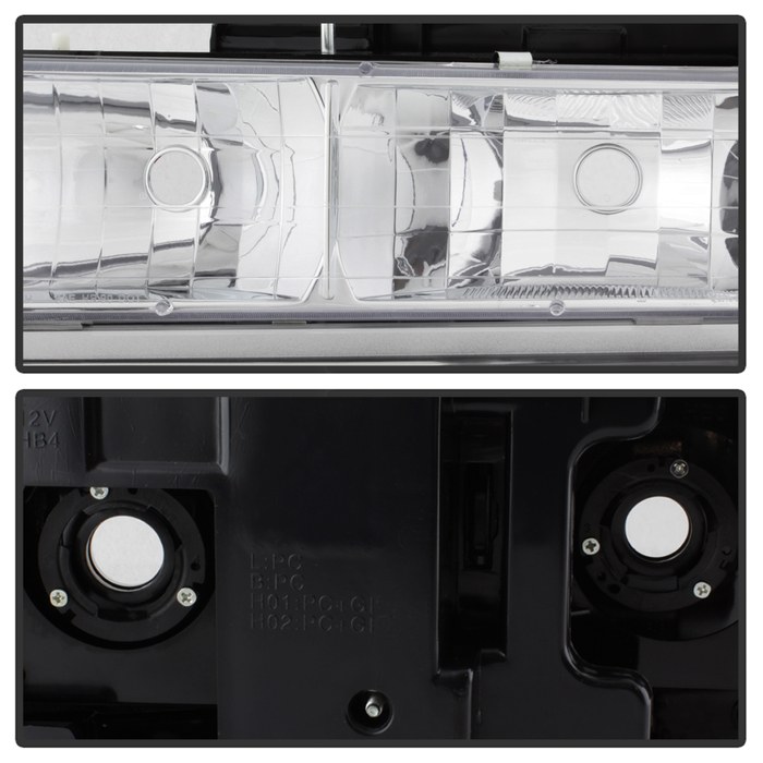 Spyder Auto Headlight Assembly, Halogen Bulb, Standard Beam, Clear 9005 High Beam/ 9006 Low Beam Bulb, Clear Lens, Chrome Plated Housing – 5069535