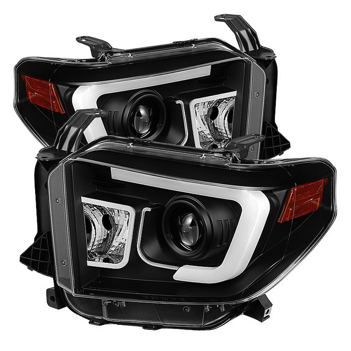 Spyder Auto Headlight Assembly, Signature Series, Projector Beam, Halogen High Beam/ Halogen Low Beam Clear Bulb, Clear Lens – 5080158