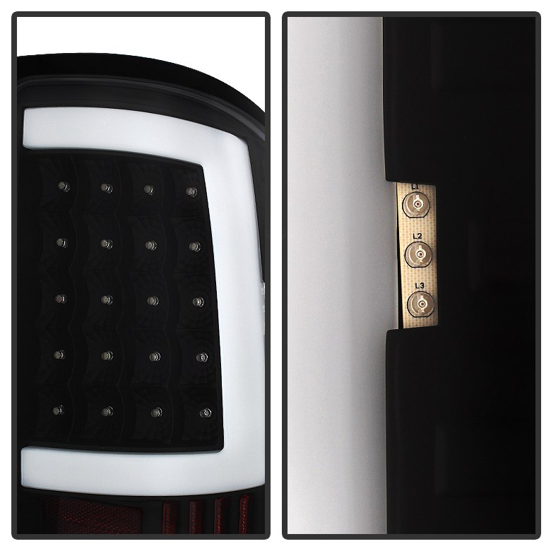Spyder Auto Tail Light Assembly, LED, Clear Lens, Black Housing, Clear Bulb, Set of 2 – 5081551