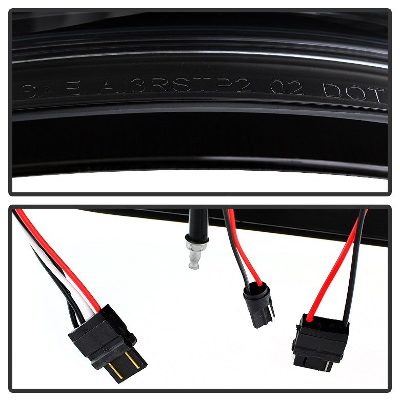 Spyder Auto Tail Light Assembly, LED, Clear Lens, Black Housing, Clear Bulb, Set of 2 – 5081551