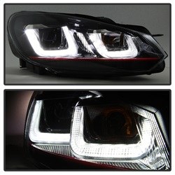 Spyder Auto Headlight Assembly, Signature Series, Projector Beam with Dual U Shaped Daytime Running Lights – 5082046