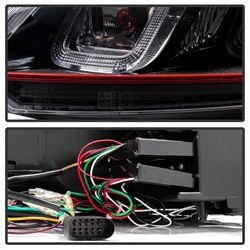 Spyder Auto Headlight Assembly, Signature Series, Projector Beam with Dual U Shaped Daytime Running Lights – 5082046