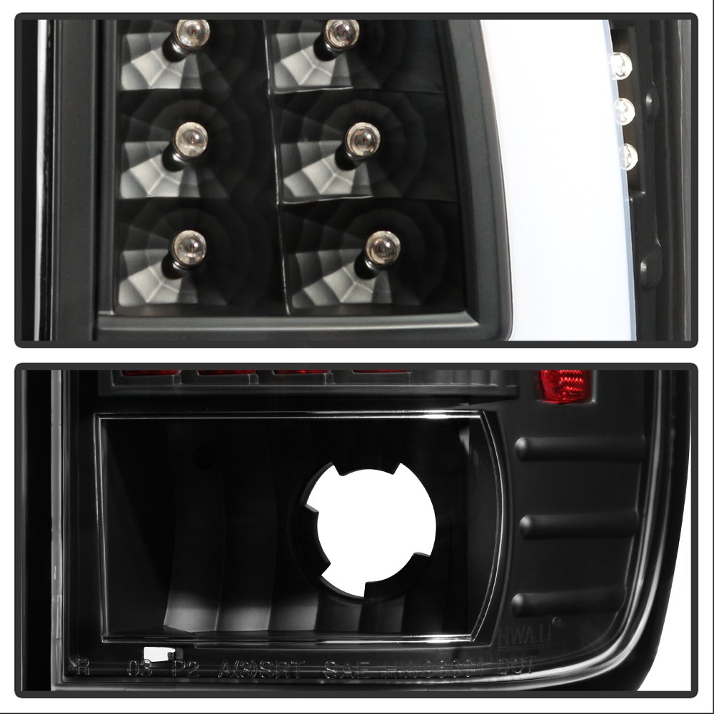 Spyder Auto Tail Light Assembly, LED, Clear Lens, Bar Style, Black Housing, Clear Bulb, Set of 2 – 5082084