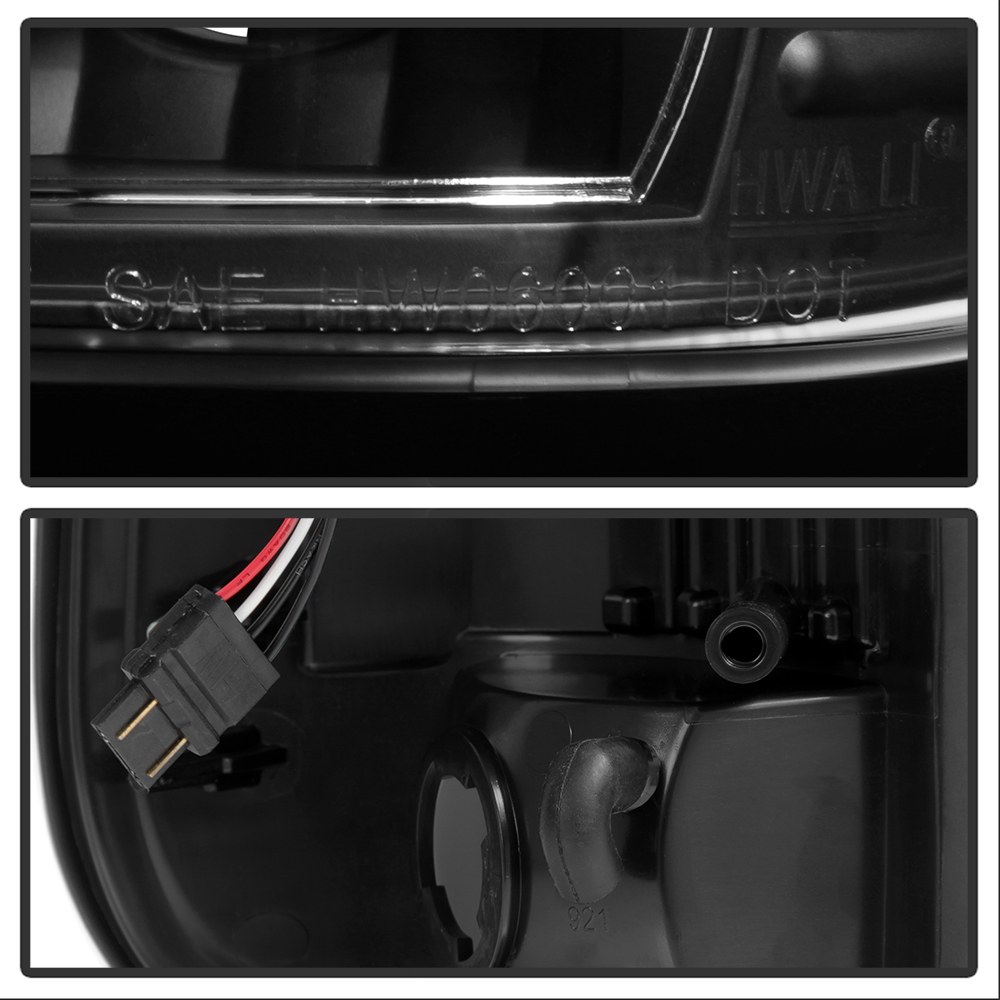 Spyder Auto Tail Light Assembly, LED, Clear Lens, Bar Style, Black Housing, Clear Bulb, Set of 2 – 5082084