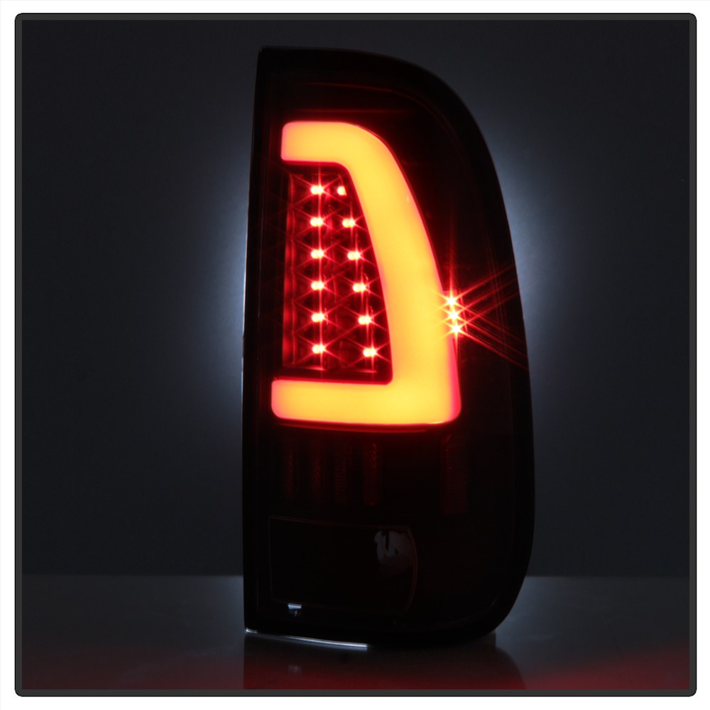 Spyder Auto Tail Light Assembly, LED, Clear Lens, Bar Style, Black Housing, Clear Bulb, Set of 2 – 5082084