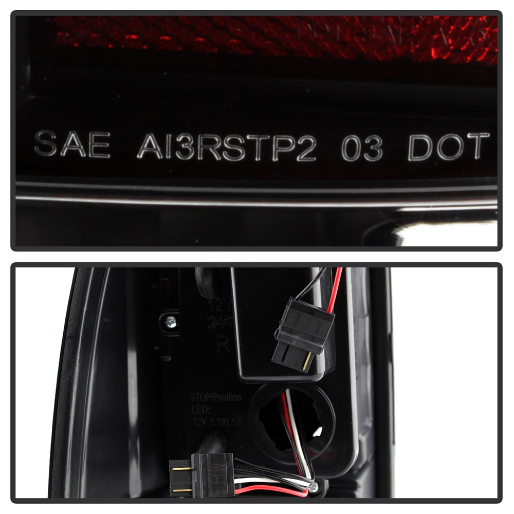 Spyder Auto Tail Light Assembly, LED, Clear Lens, Bar Style, Black Housing, Clear Bulb, Set of 2 – 5082121