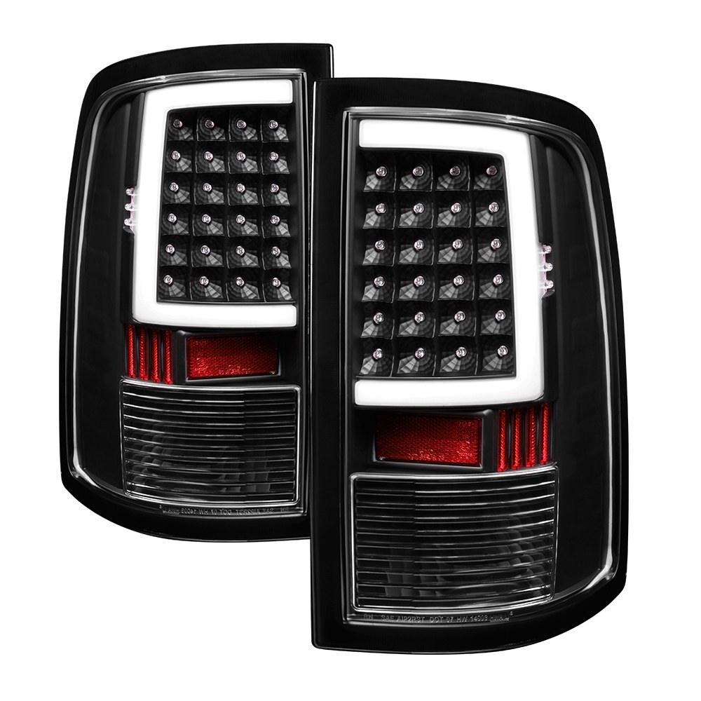 Spyder Auto Tail Light Assembly, LED, Clear Lens, Bar Style, Black Housing, Clear Bulb, Set of 2 – 5082206