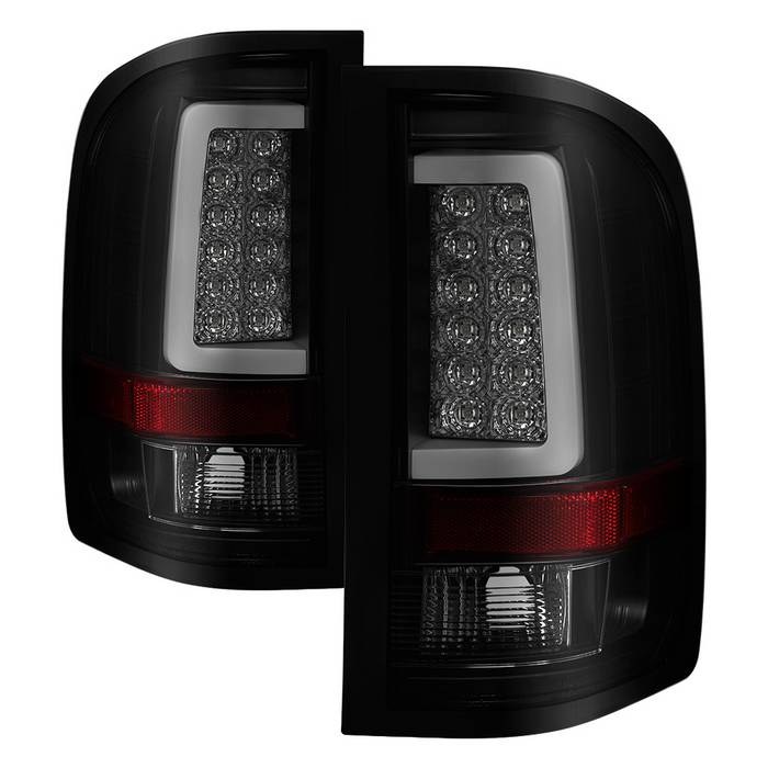 Spyder Auto Tail Light Assembly, Version 3, LED, Black Smoke Lens/ Red Reflector, Black Housing, Uses OE Reverse Bulb, Set of 2 – 5084095