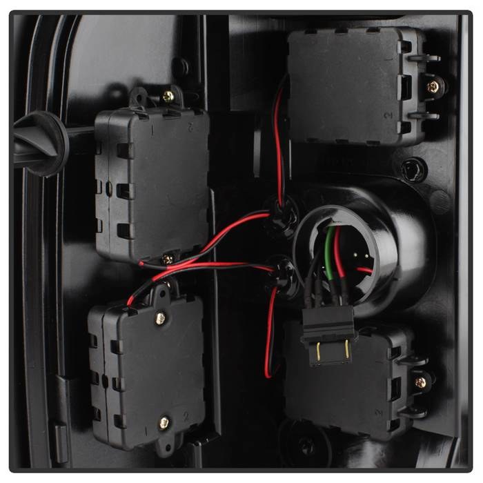 Spyder Auto Tail Light Assembly, Version 3, LED, Black Smoke Lens/ Red Reflector, Black Housing, Uses OE Reverse Bulb, Set of 2 – 5084095
