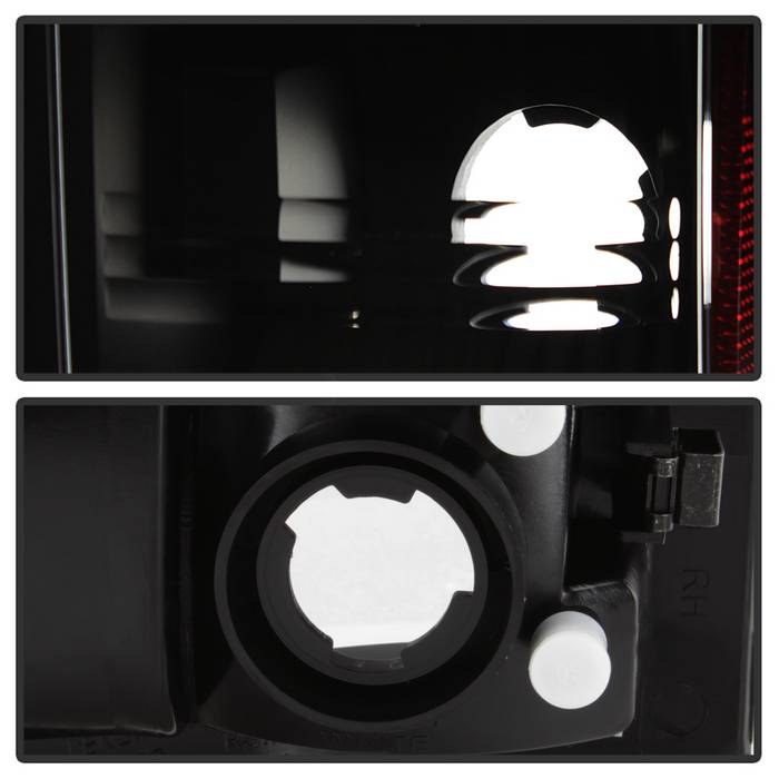 Spyder Auto Tail Light Assembly, Version 3, LED, Clear Lens/ Red Reflector, Black Housing, Uses OE Reverse Bulb, Set of 2, Light Bar Style – 5084118