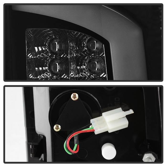 Spyder Auto Tail Light Assembly, Version 3, LED, Black Smoke Lens/ Red Reflector, Black Housing, Uses OE Reverse Bulb, Set of 2 – 5084125
