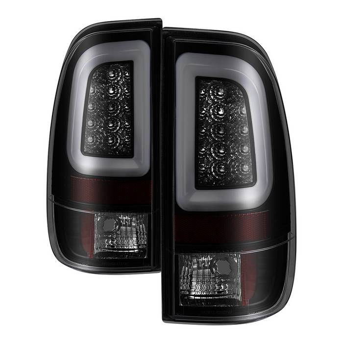 Spyder Auto Tail Light Assembly, Version 3, LED, Smoke Lens/ Red Reflector, Black Housing, Red Bulb, Set of 2, Light Bar Style – 5084729